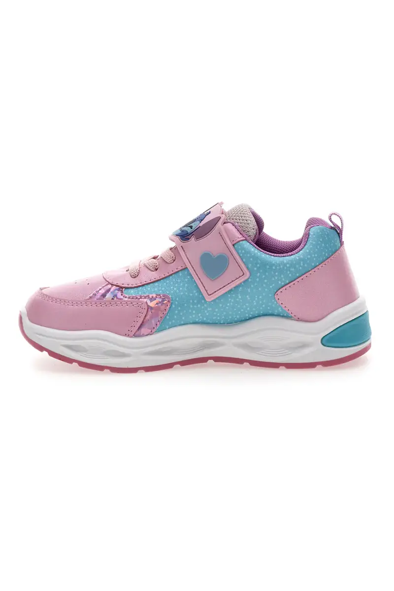 Sneakers rosa celeste con luci con stampa Stitch D6020142S [ROSA] miniatura 4