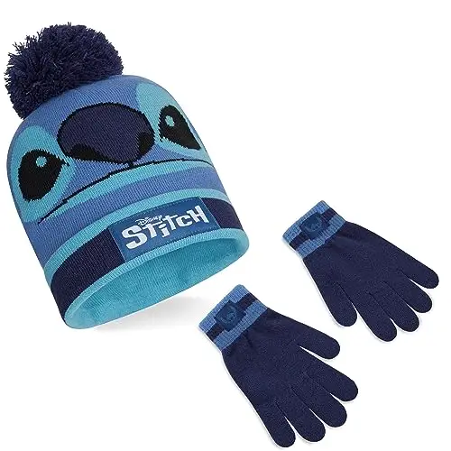 Disney Stitch Accessori Invernali Set Bambina Adolescenti, Accogliente Accessori Viaggio e Scuola