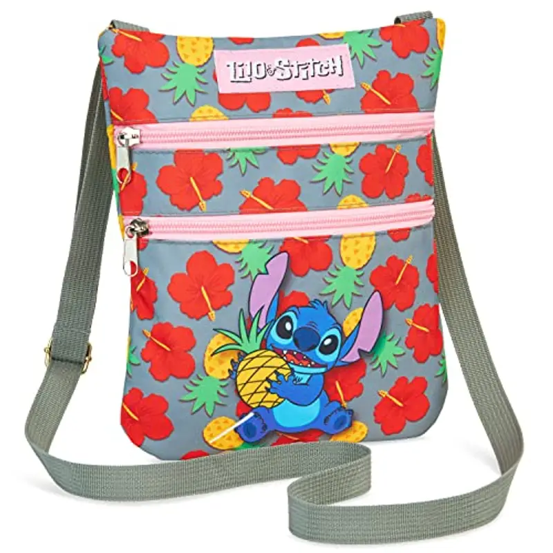 Disney Stitch Borsa Tracolla Bambina Adolescenti, Borsa Spalla Cinghia Lunga (Multicolore)