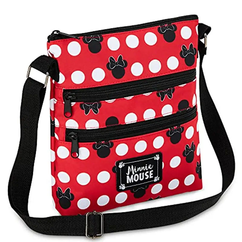 Disney Stitch Borsa Tracolla Bambina Adolescenti, Moda Borsetta Tracolla Donna con Cinturino Regolabile, Idee Regalo Lei (Minnie Mouse, 25x22x2cm)