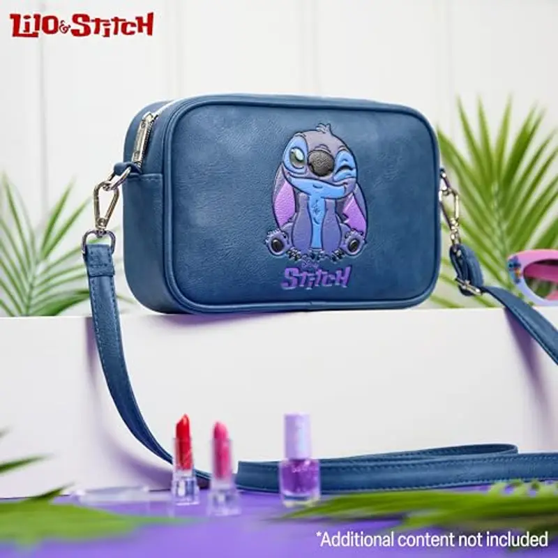 Disney Stitch Borsetta Borsa Tracolla con Cinturino Regolabile Bambina - Regali per Ragazze(Blu) miniatura 2