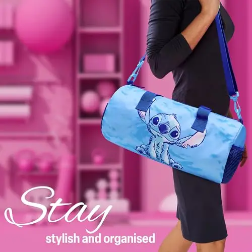 Disney Stitch Borsone da Palestra per Bambini, Borsa Sportiva 39, 5 × 19, 5 cm, 2 Tasche Laterali e Cinghie Regolabili miniatura 3