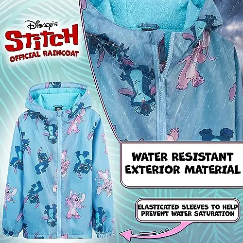 Disney Stitch Impermeabile Bambina - Giacca Antipioggia per Bambine e Ragazze 4-14 Anni Giacca Bimba con Rivestimento miniatura 3