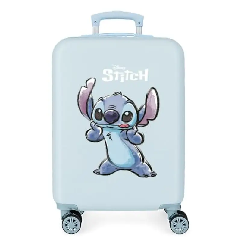 Disney Stitch Naughty Bagagli- Bagagli per bambini Unisex - Bambini e ragazzi Blu