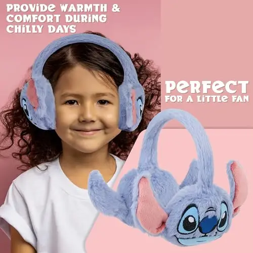 Disney Stitch Paraorecchie Ragazza, Soffice Accessori Invernali miniatura 3
