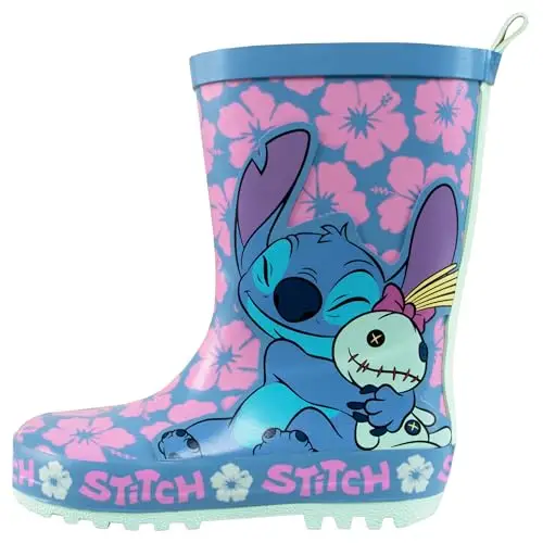 Disney Stivali Pioggia Bambina Lilo E Stitch Scarpe Bambine | Stivali Pioggia Bambini | Scarpe Di Gomma Bambina| Blu 28 miniatura 2