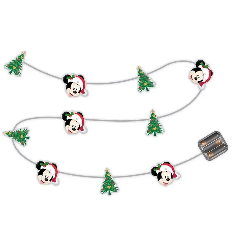 Stringa luminosa a 10 LED con batterie Disney Mickey Mouse