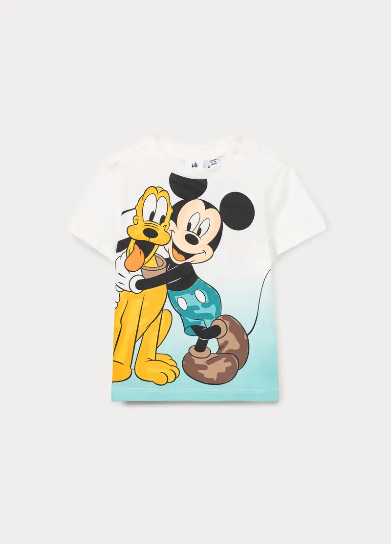 T-shirt Disney In Jersey Di Cotone Stretch Bimbo, Bambino, Bianco