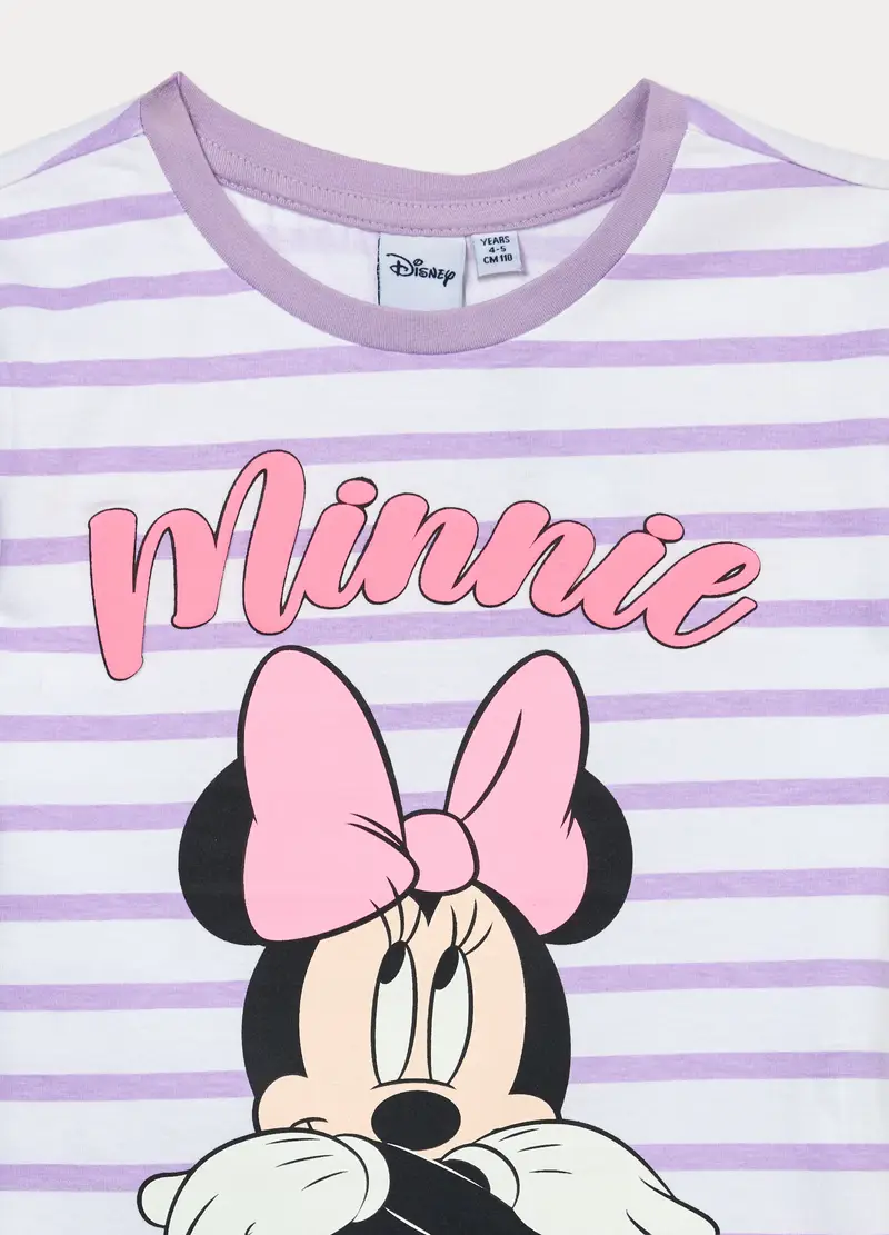 T-shirt Disney In Jersey Di Puro Cotone Bambina, Bianco/Viola miniatura 3