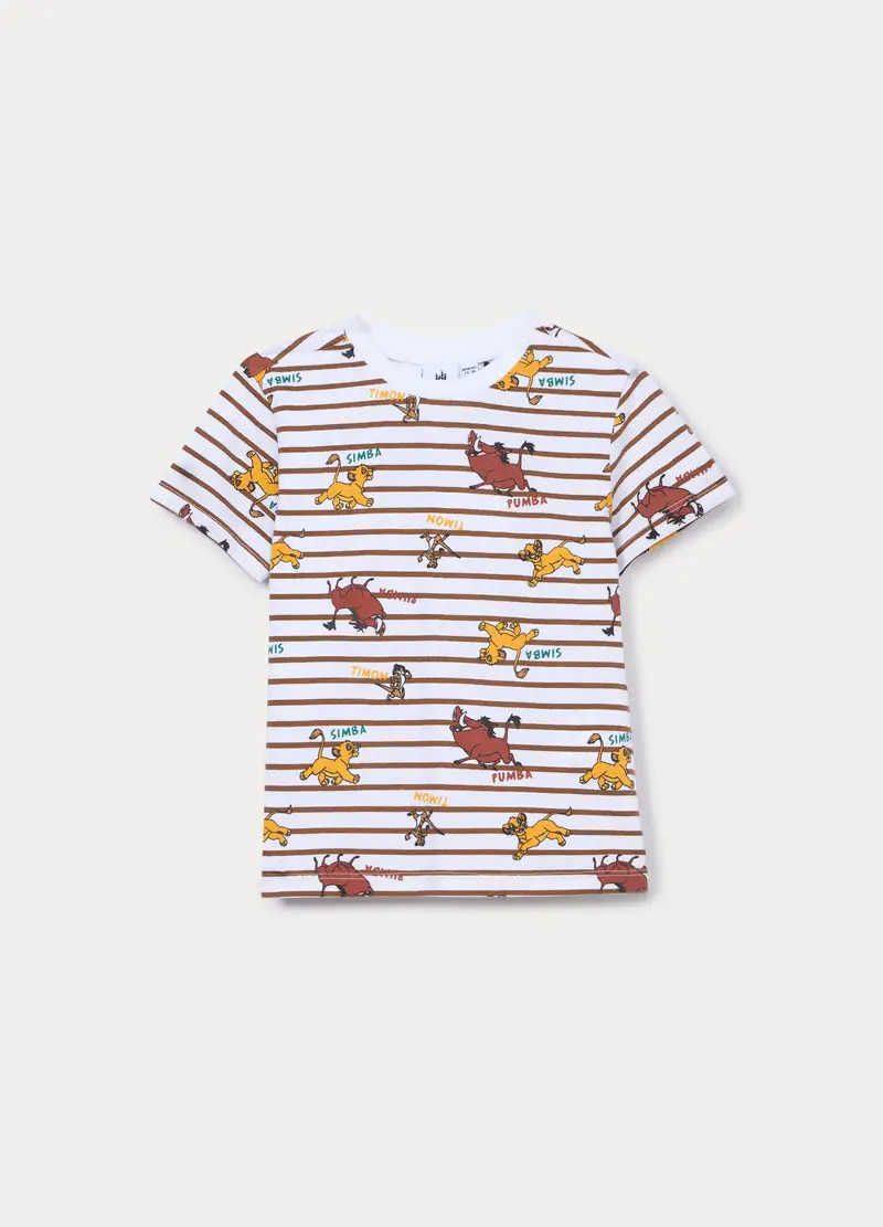 T-shirt Disney In Jersey Di Puro Cotone Bimbo, Bambino, Bianco