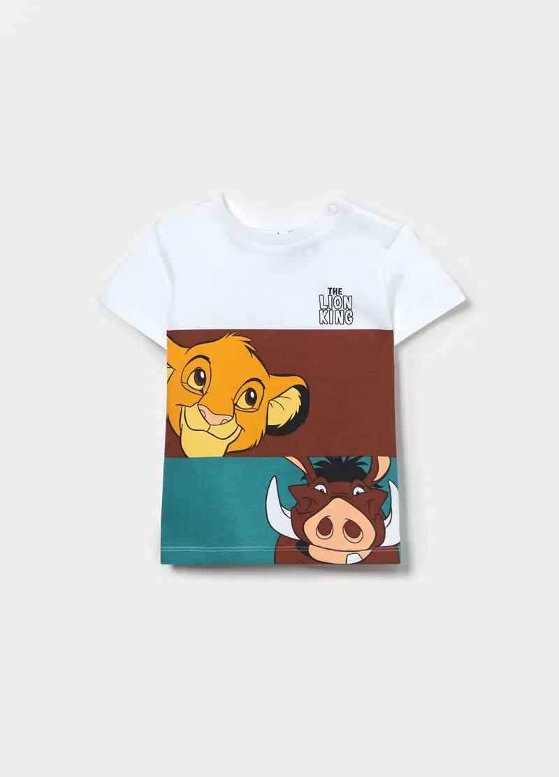 T-shirt Disney In Jersey Di Puro Cotone Bimbo, Bambino, Bianco