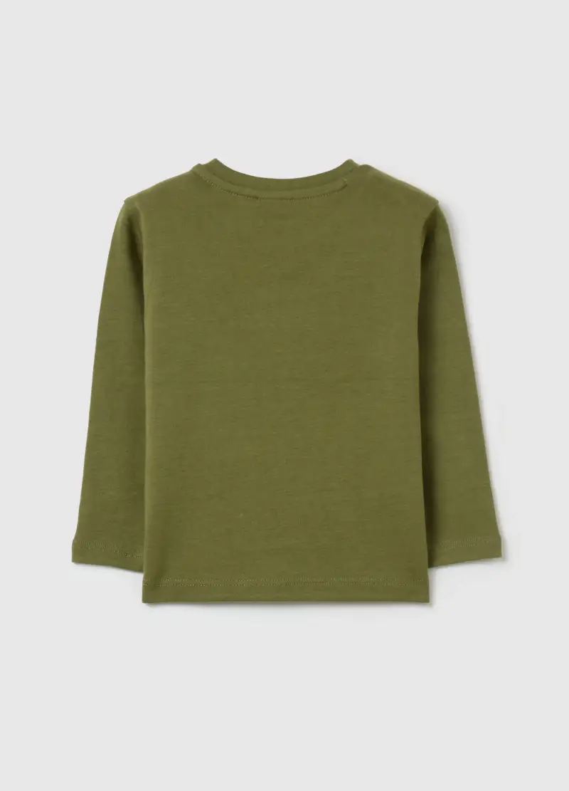 T-shirt In Cotone Con Stampa Topolino Montanaro, Bambino, Verde miniatura 2