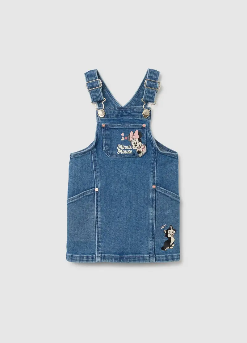 DISNEY, Vestito Da Bambina In Denim Elasticizzato, Denim, Taglia: 9-12
