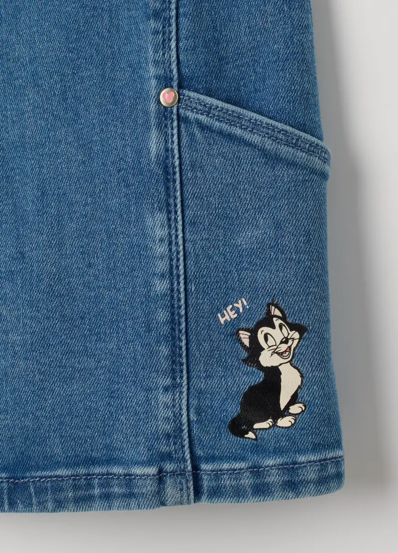 DISNEY, Vestito Da Bambina In Denim Elasticizzato, Denim, Taglia: 9-12 miniatura 3