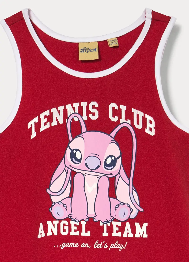 Vestito Disney In Jersey Di Cotone Stretch Bambina, Rosso ciliegia miniatura 3