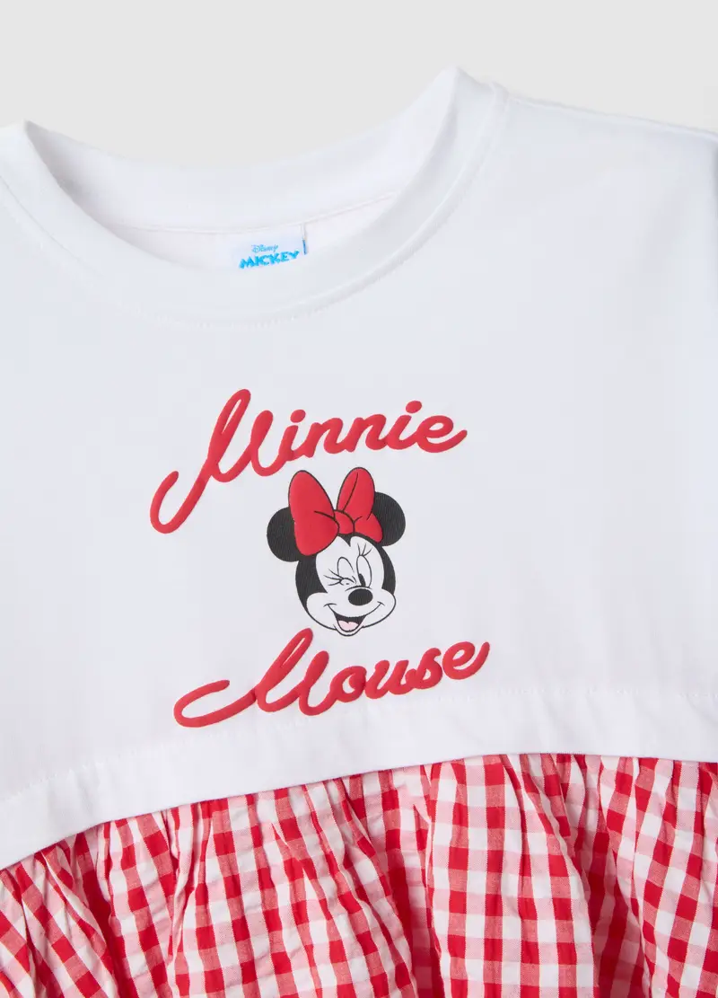 Vestito In Puro Cotone Multicolor Da Bambina Regular Fit Con Minnie, Multicolor miniatura 3
