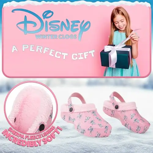 Disney Zoccoli Bambina Fodera in Pile e Charms Rimovibili miniatura 3