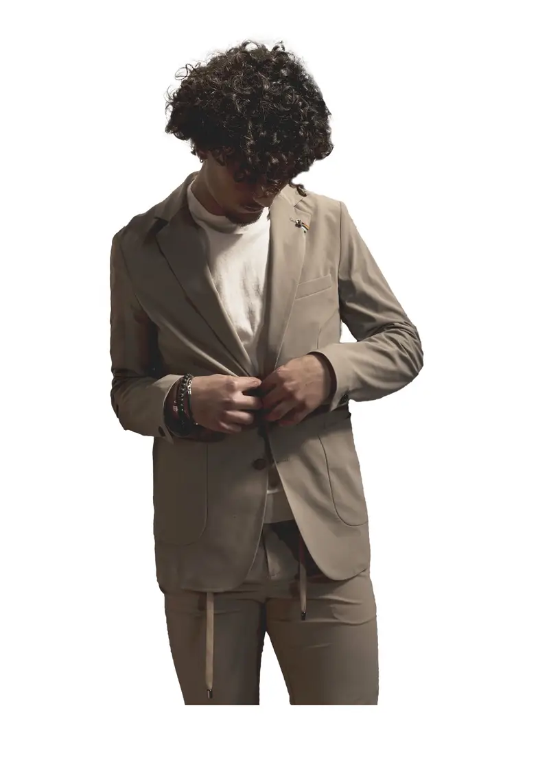 DISTRETTO12 - Giacca Uomo Beige miniatura 2