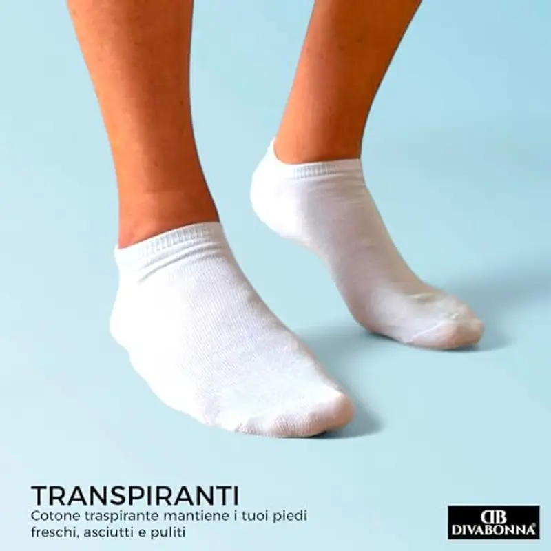 DIVABONNA 12 Paia Calzini Uomo Corti - Calzini Donna Corti - Fantasmini Uomo - Fantasmini Donna - Antiodore e Traspirante (40-46, Bianco, Nero, Grigio, 12 Paia) miniatura 3