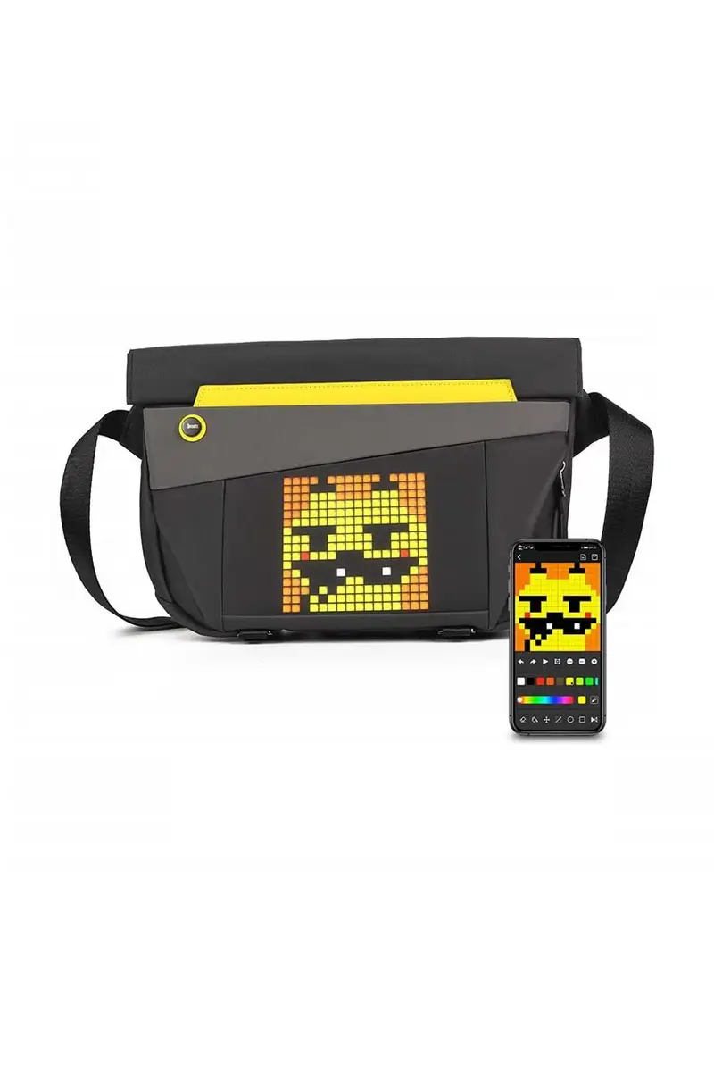 Reset Club borsa con display pixel art Divoom SlingBag - V Nero miniatura 2