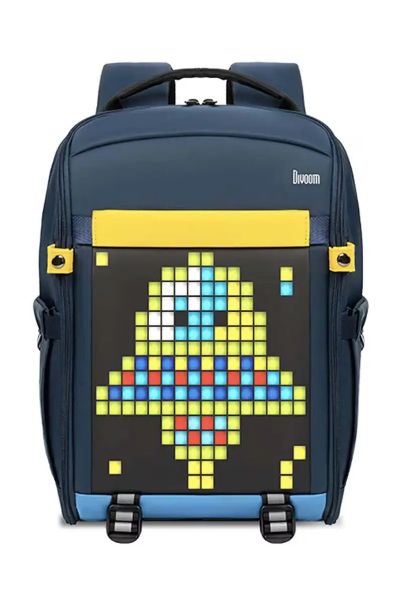 Reset Club zaino con display pixel art Divoom Backpack S Nero