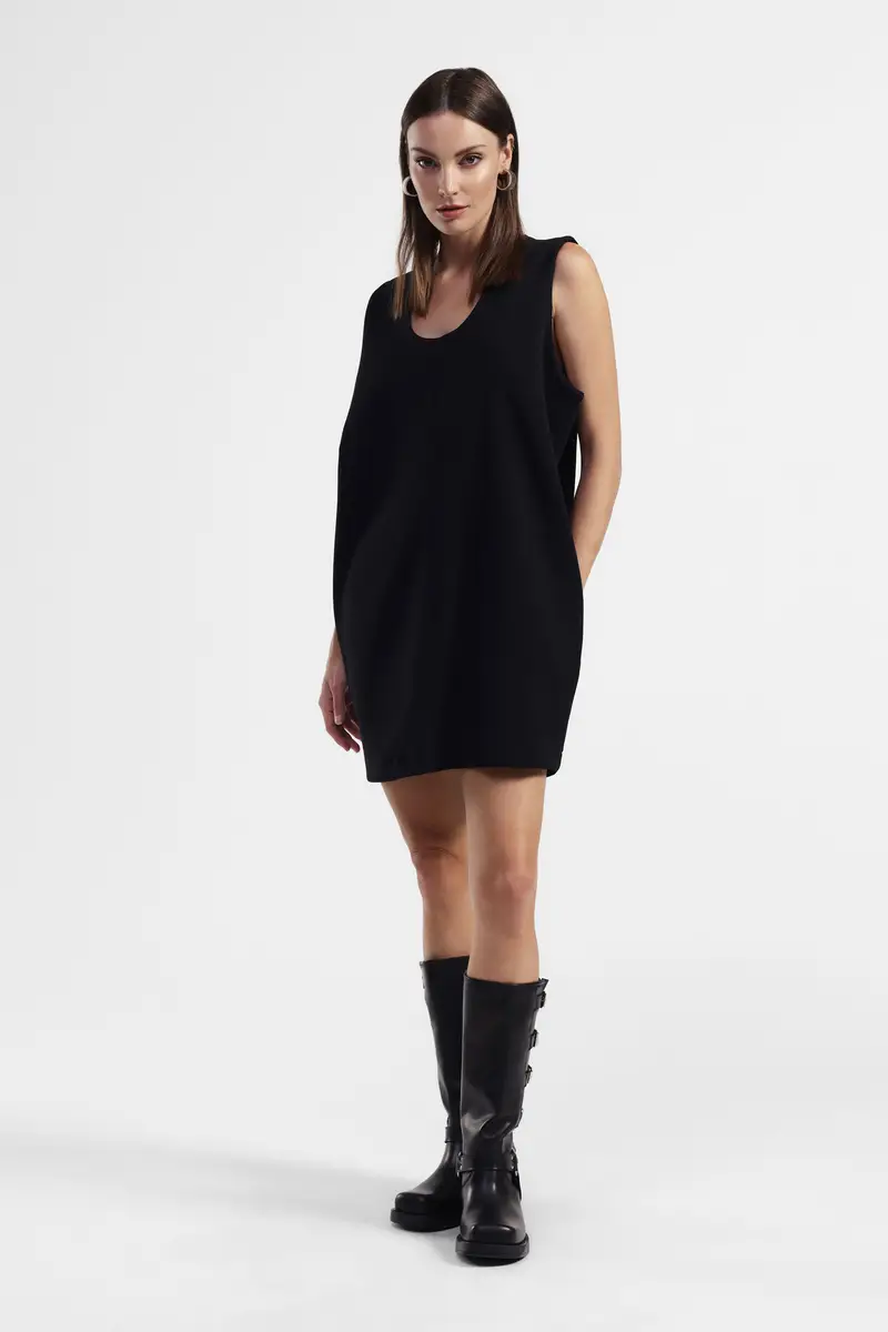 Abito corto senza maniche minimal miniatura 2