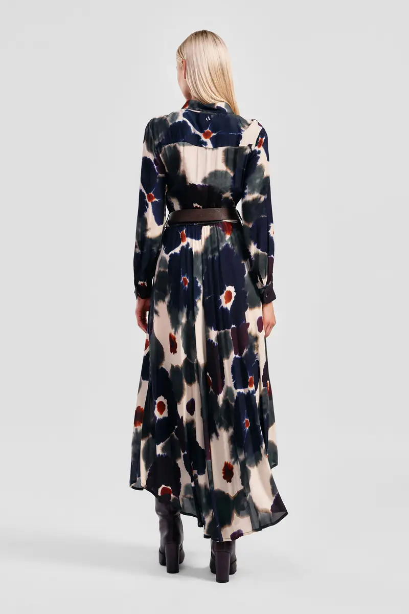 Abito lungo con stampa floreale miniatura 4
