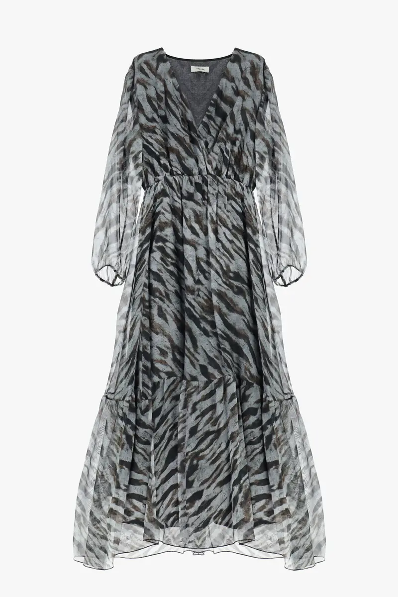 Abito lungo stampa animalier