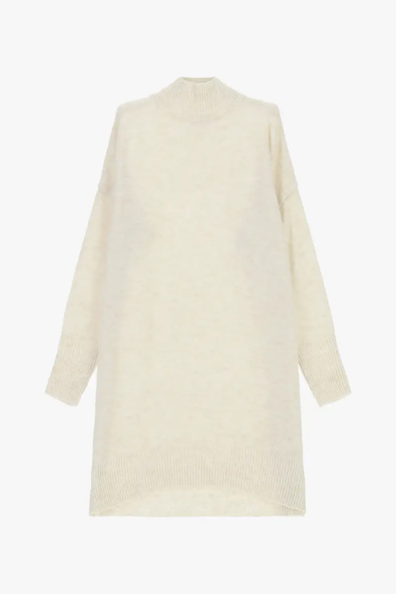 Abito maglia morbido girocollo turtleneck