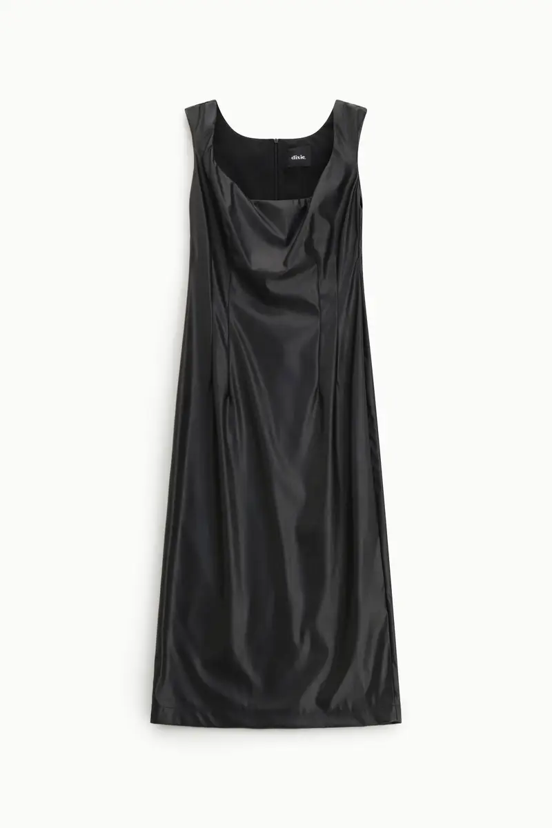 Abito midi senza maniche con scollo squadrato