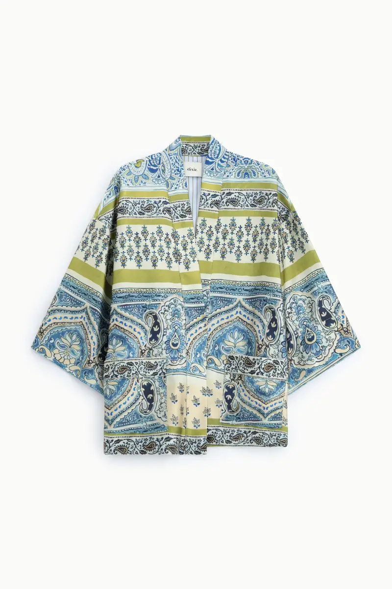 Blazer ampio fantasia paisley a manica larga