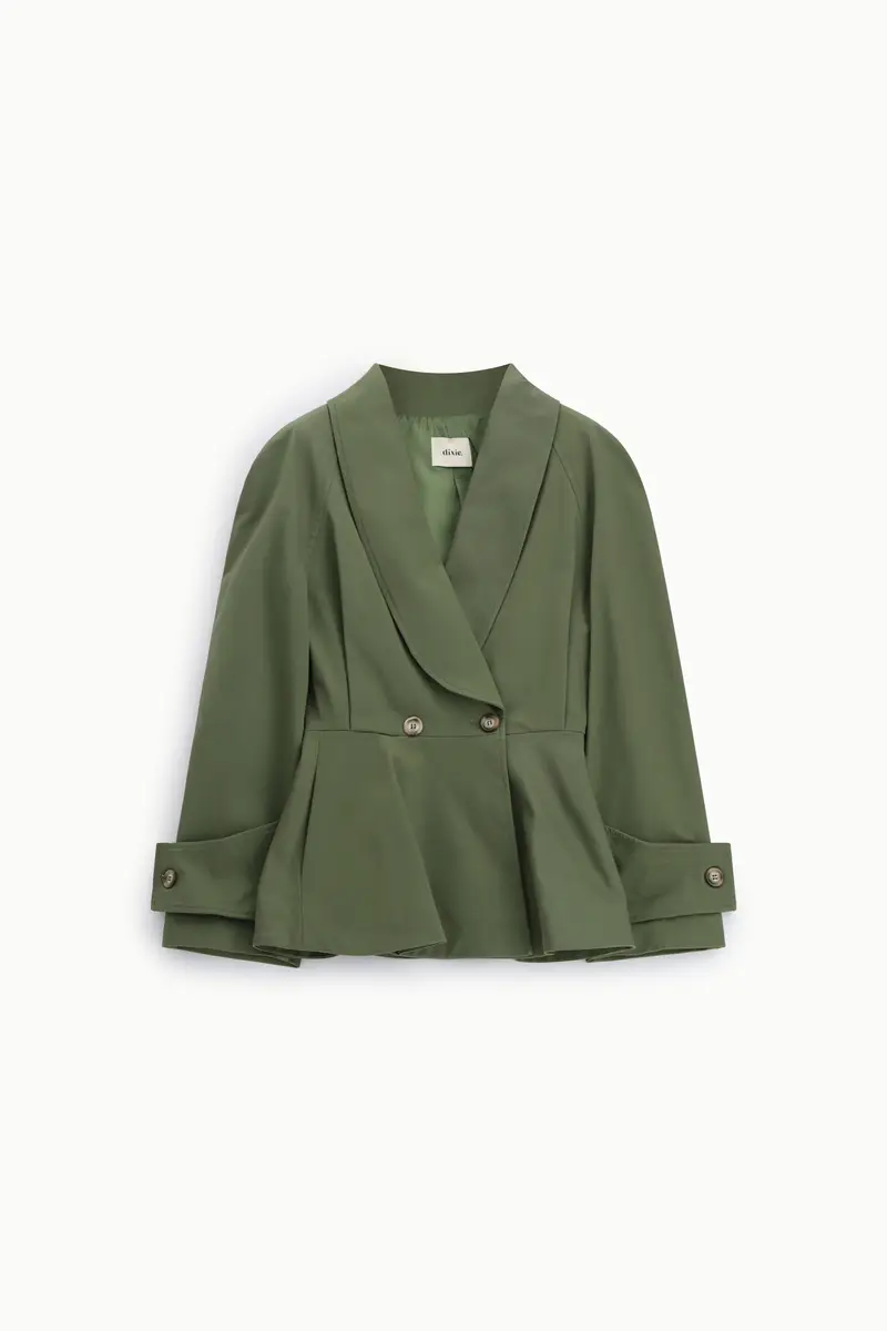 Blazer corto con chiusura doppiopetto e maniche ampie