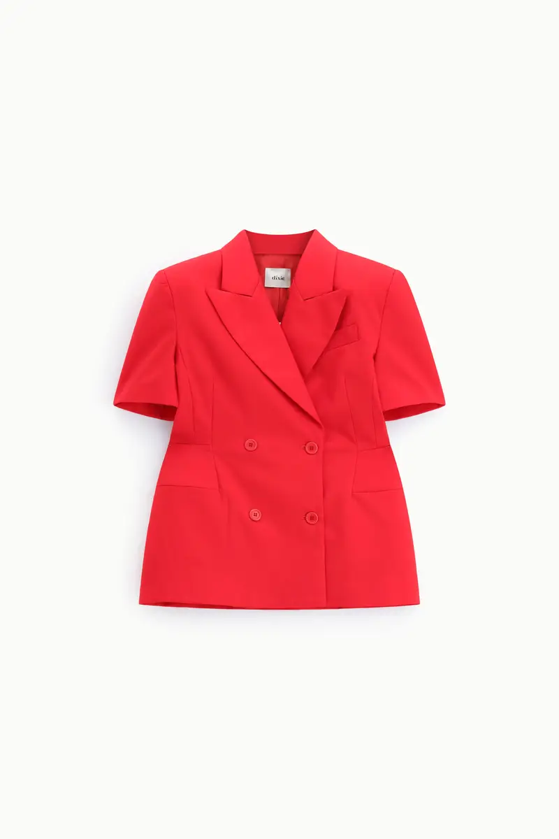 Blazer doppio petto maniche corte sartoriale