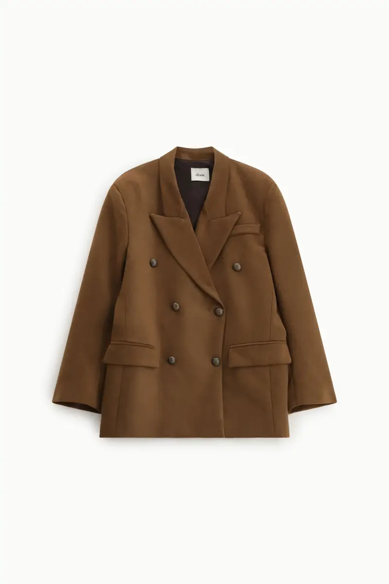 Blazer doppio petto tasche a pattina vestibilità regular