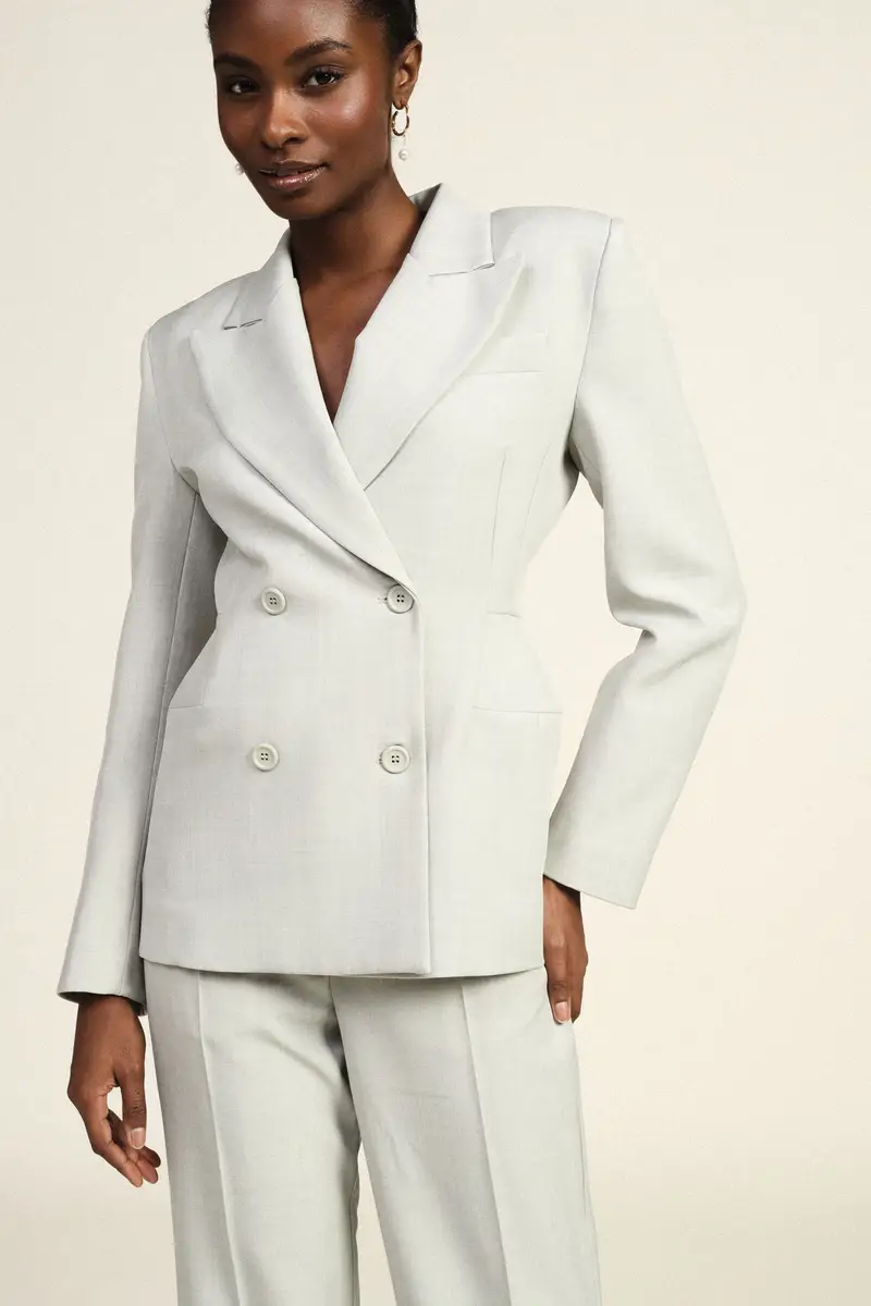 Blazer doppiopetto taglio sartoriale con tasche miniatura 3