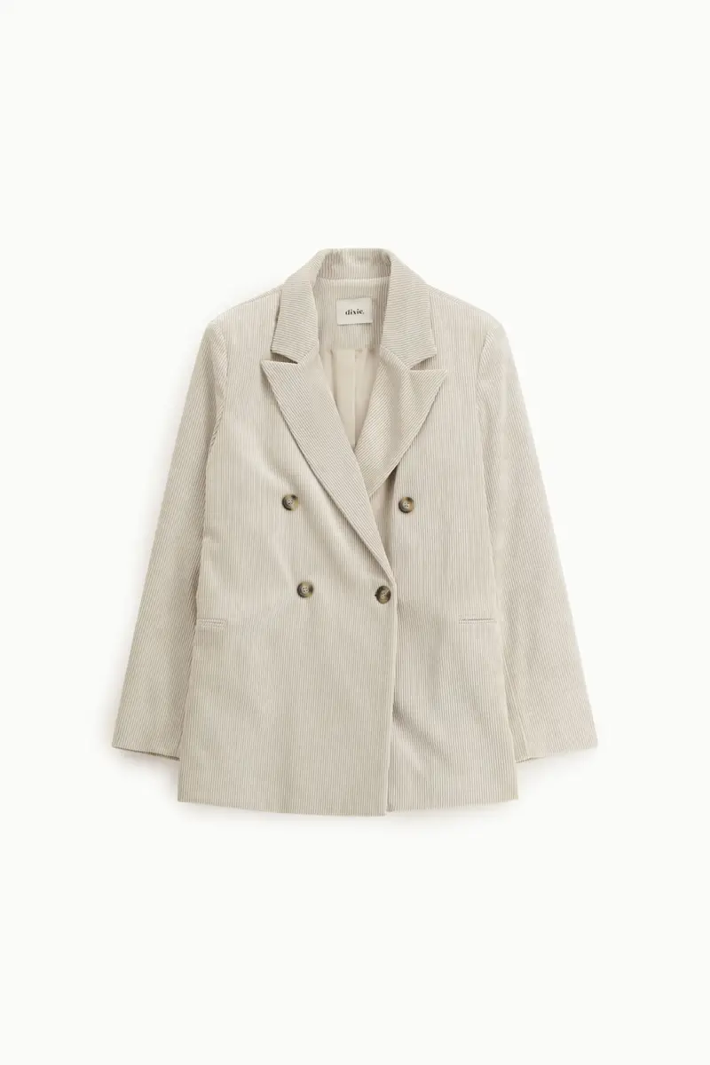 Blazer doppiopetto velluto coste tasche frontali