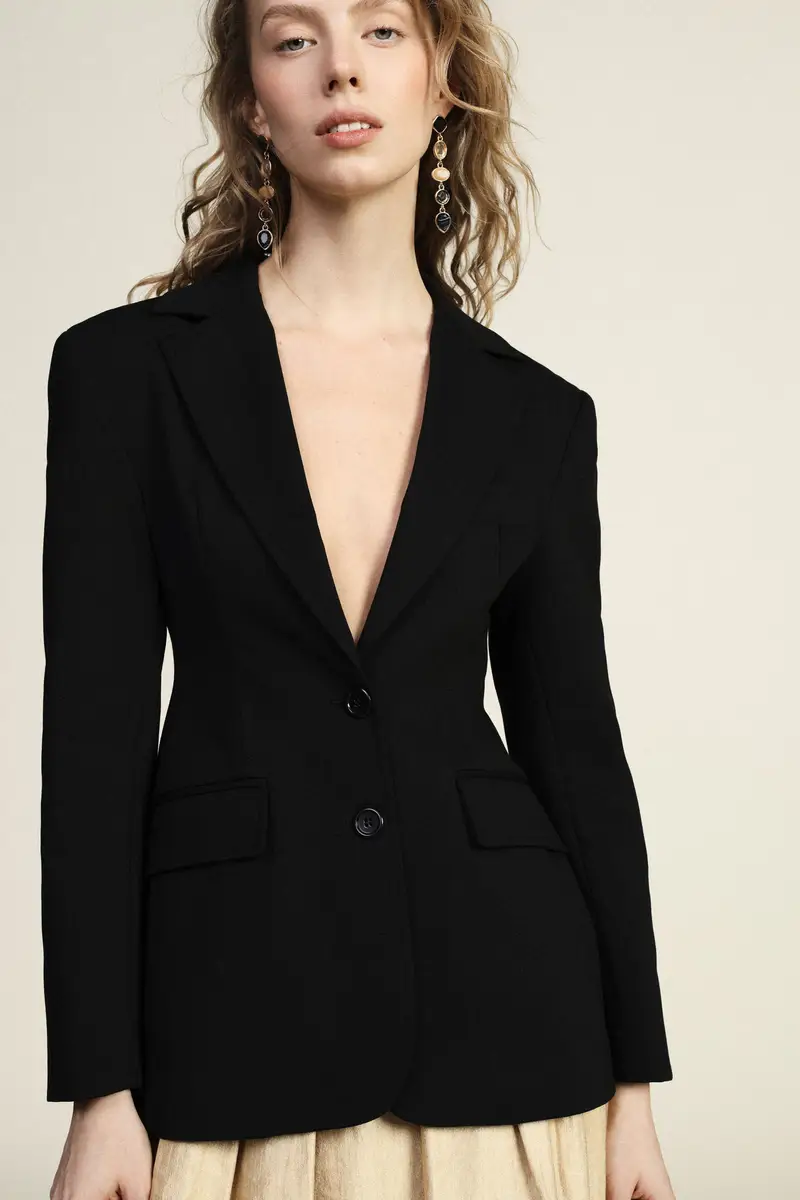 Blazer monopetto classico con tasche a patta miniatura 4