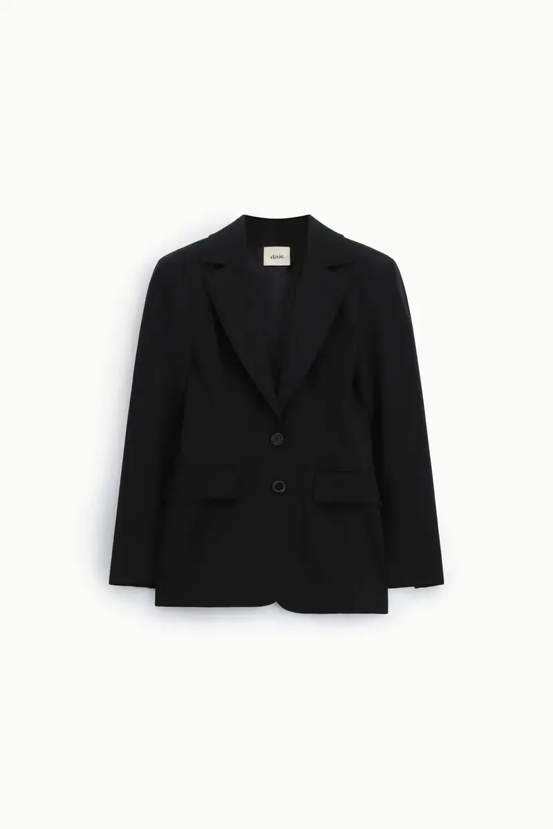 Blazer monopetto classico con tasche a patta