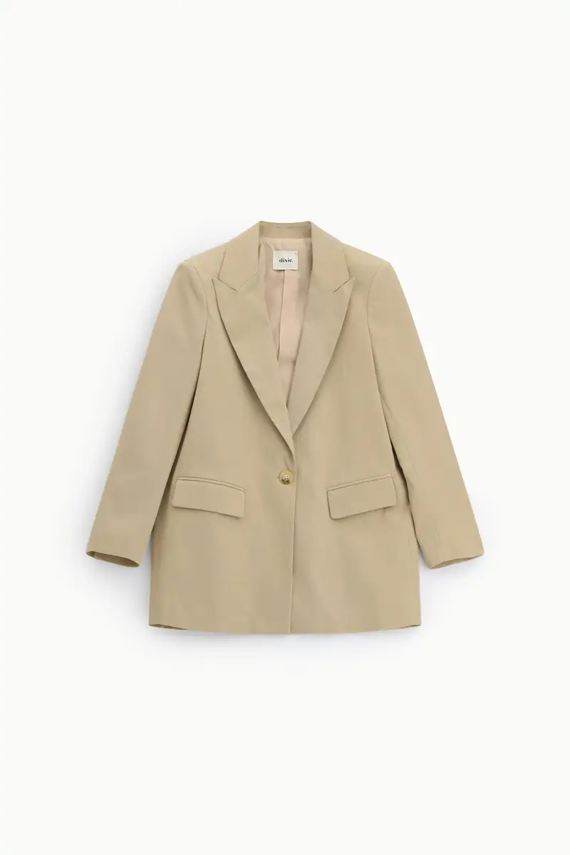 Blazer monopetto con tasche a patta