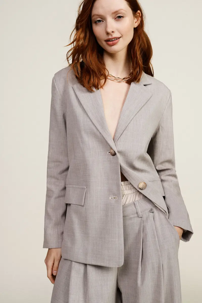 Blazer regular fit con tasche a patta miniatura 2