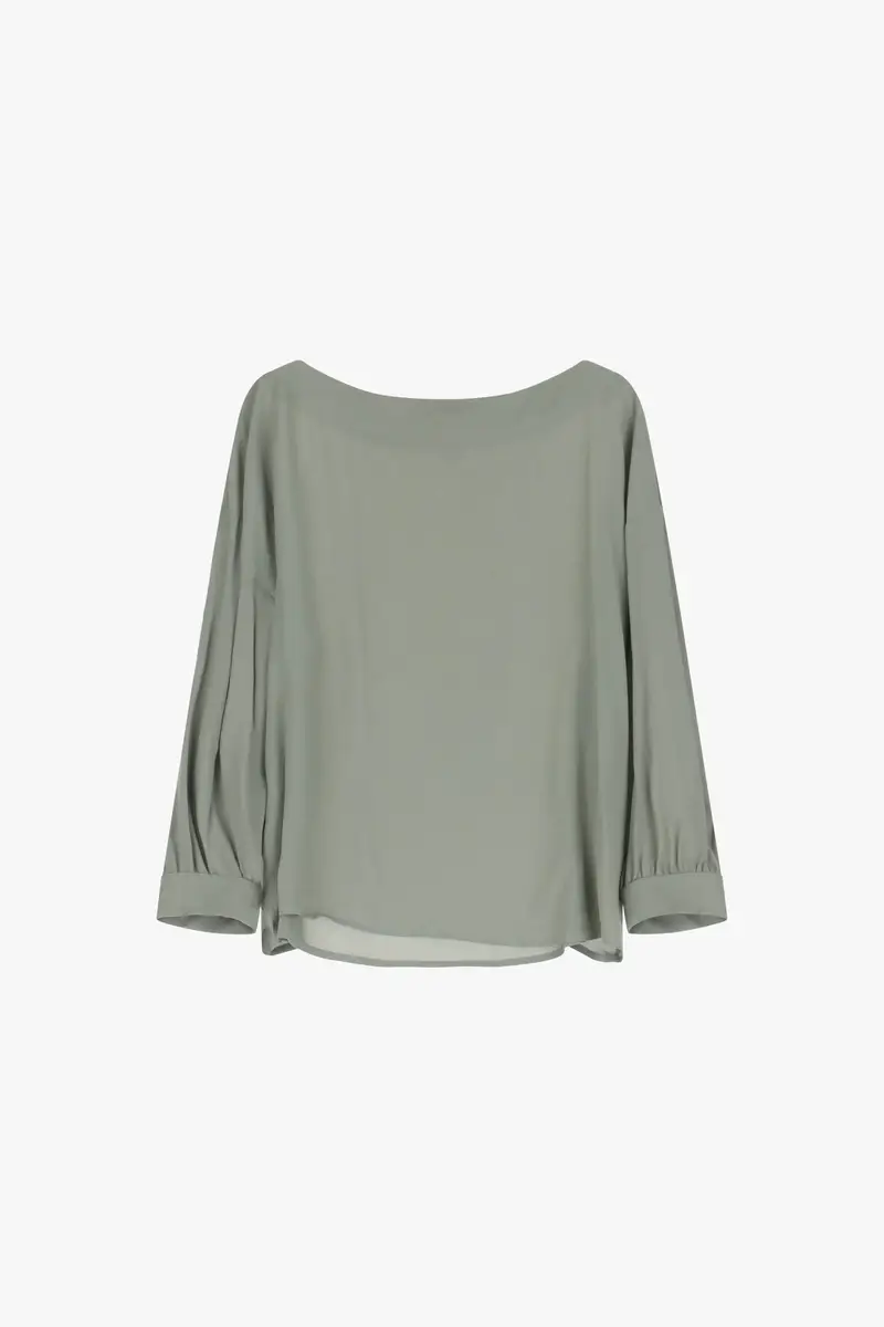 Blusa con scollo a barchetta