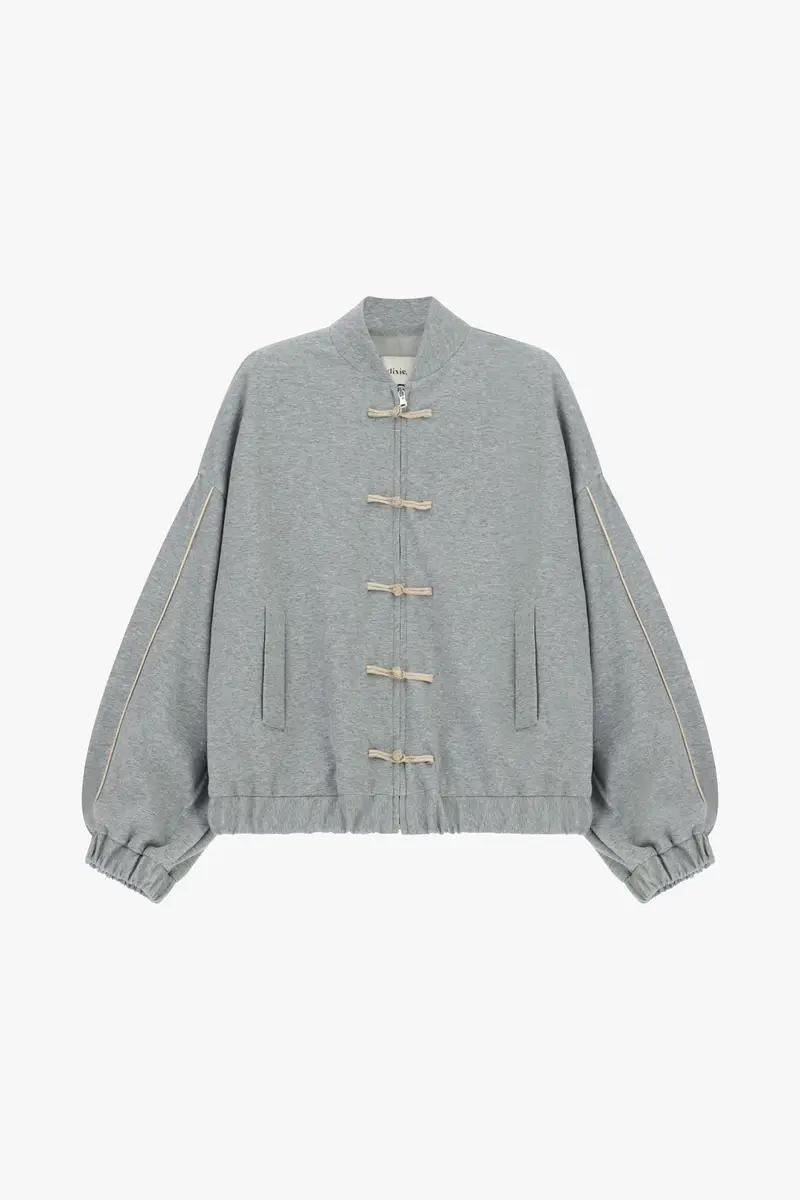 Bomber con chiusura a alamari e tasche laterali