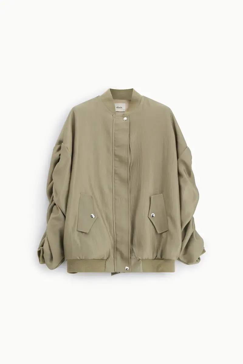 Bomber con chiusura zip e tasche a patta