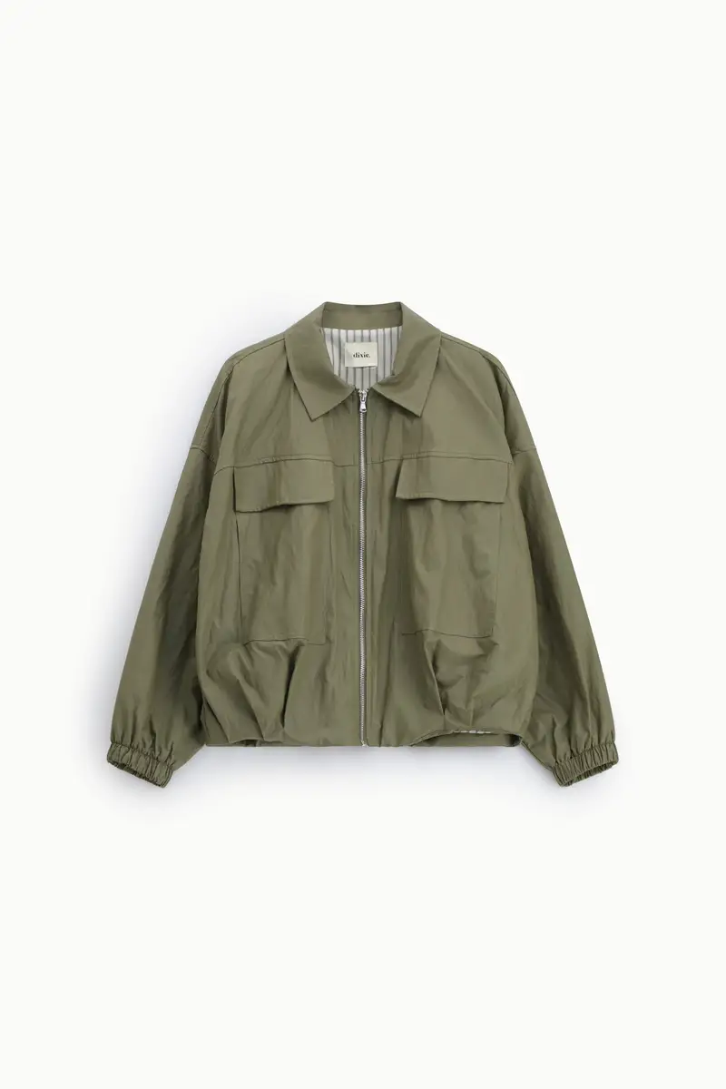 Bomber con tasche frontali e zip