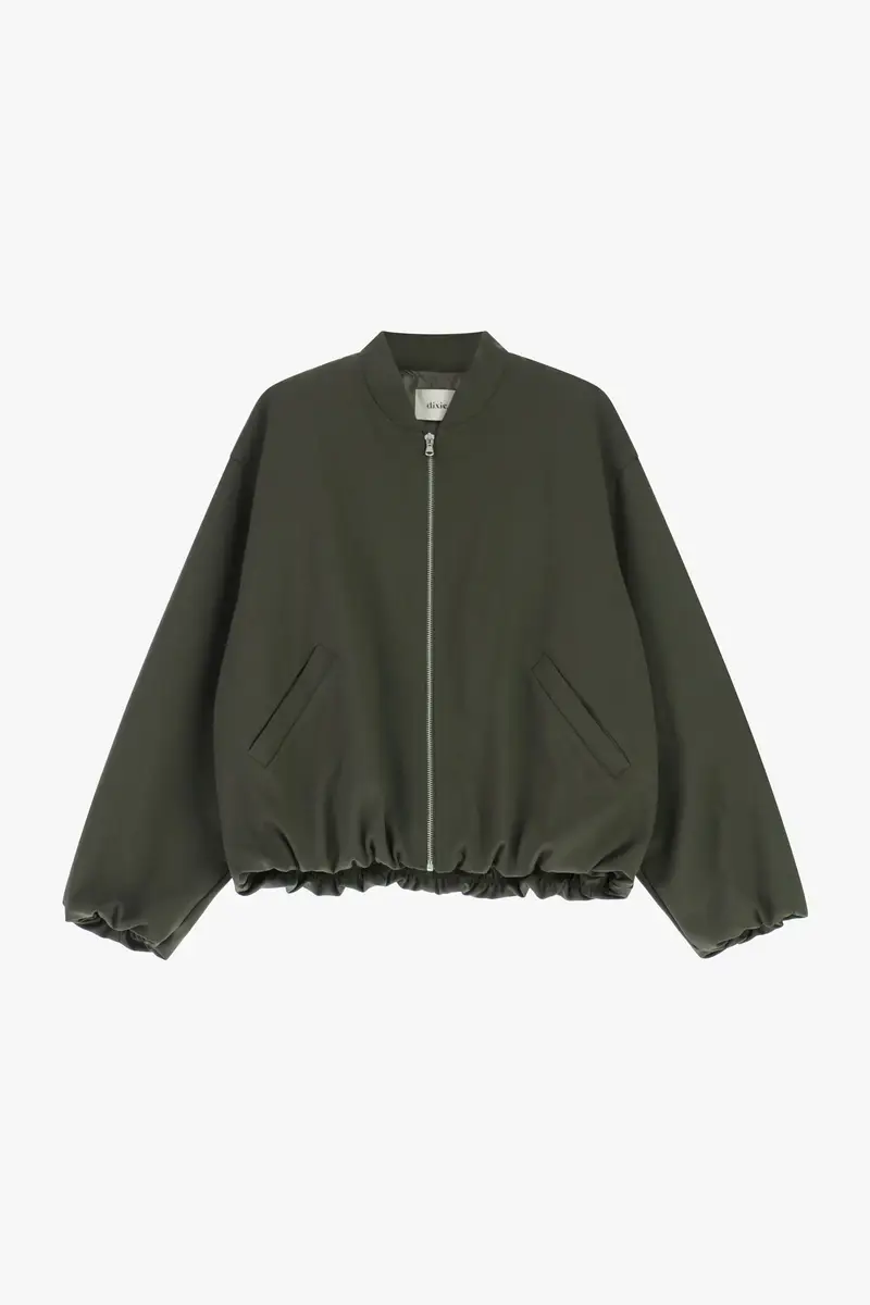 Bomber con zip dettagliata e bordo elasticizzato