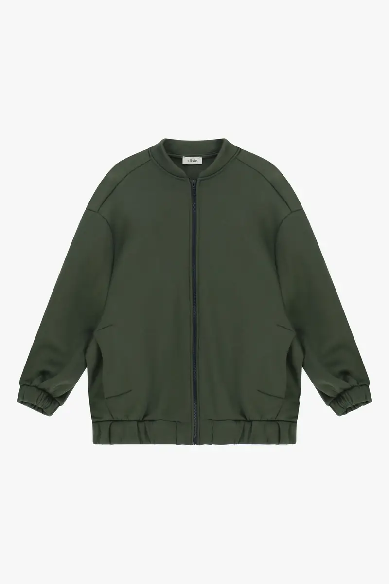 Bomber con zip e polsini elasticizzati