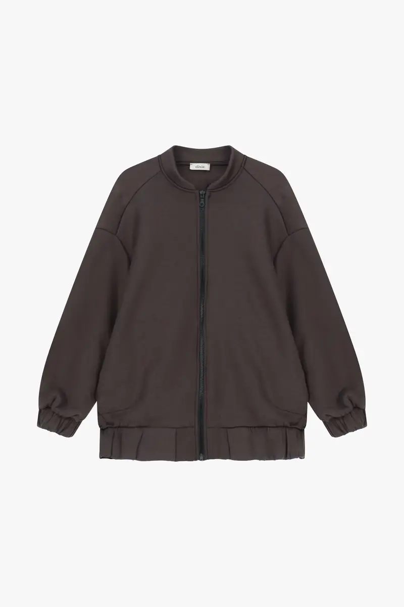 Bomber con zip e polsini elasticizzati
