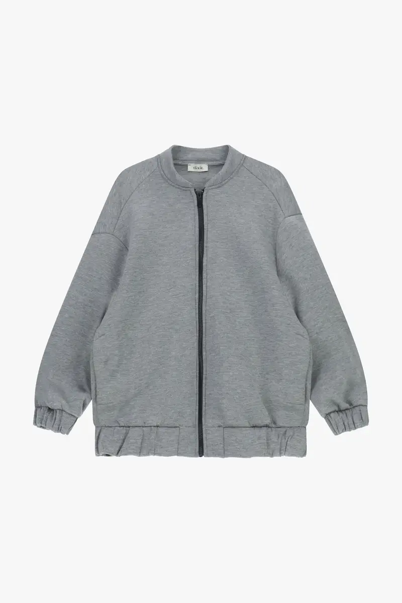 Bomber con zip e polsini elasticizzati