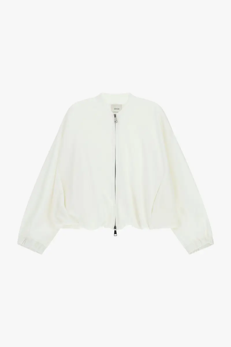 Bomber con zip e polsini elasticizzati