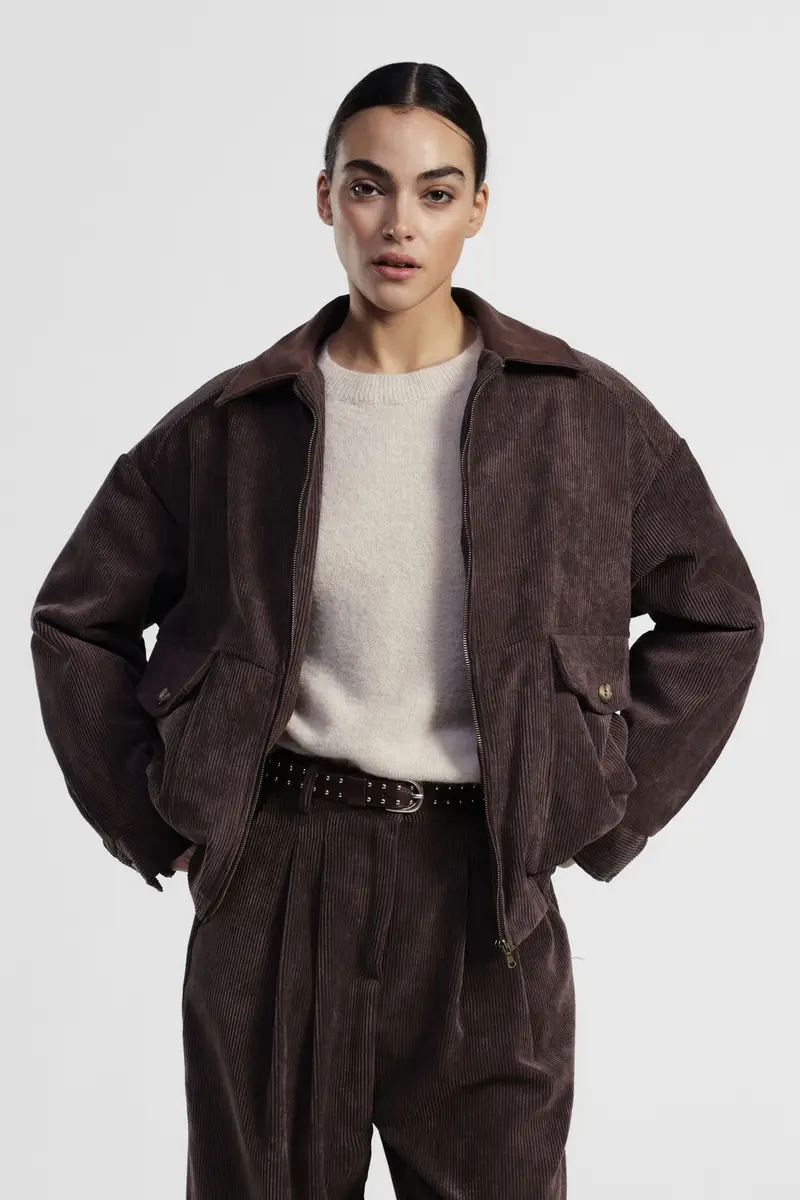 Bomber fit regular con tasche a pattina miniatura 2